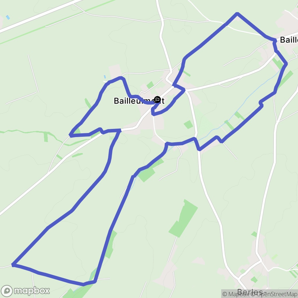 Bailleulmont : carte du parcours de randonnée - France