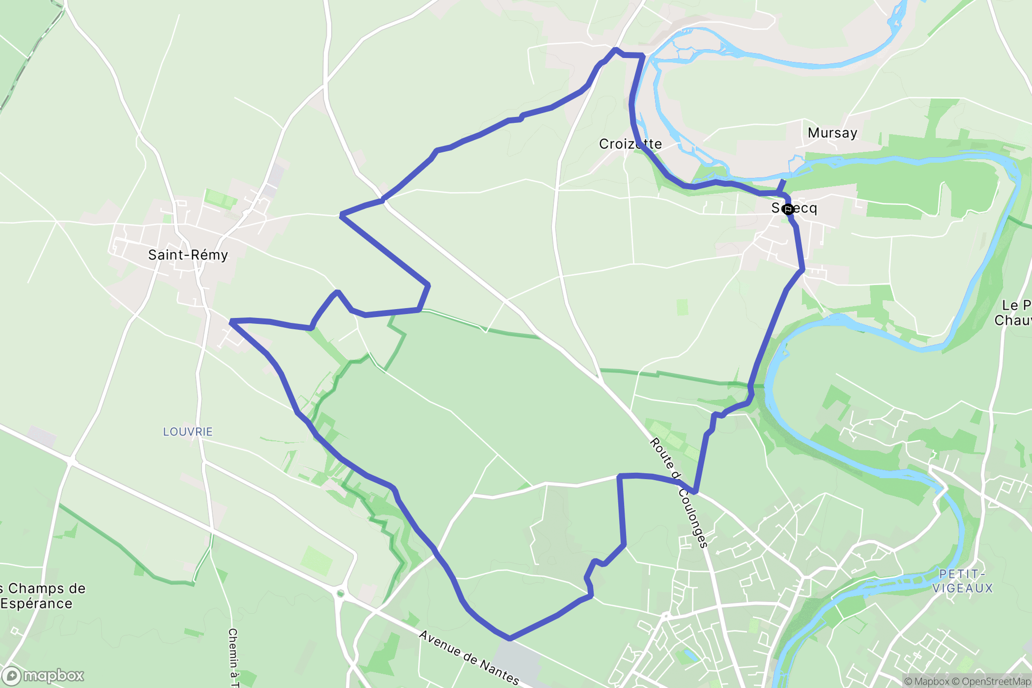 Sciecq : carte du parcours de randonnée - France
