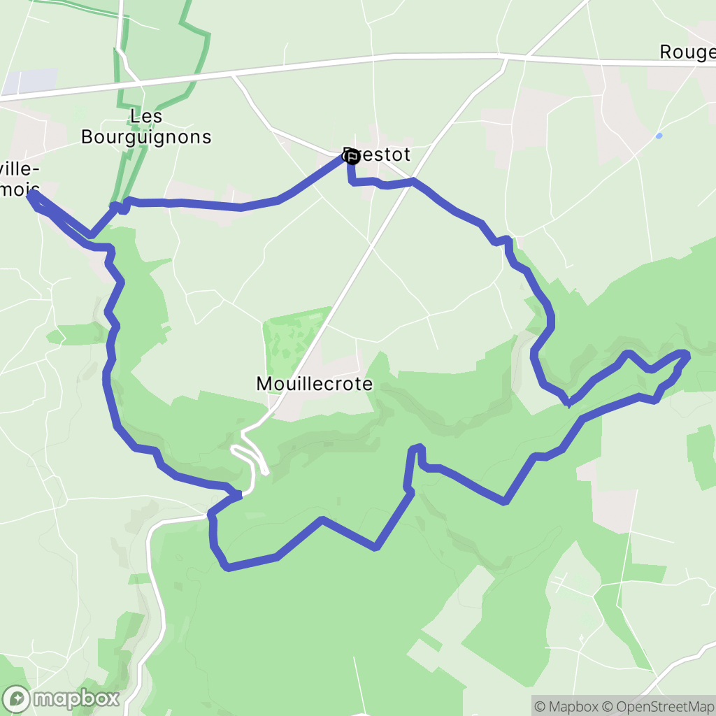 Brestot : carte du parcours de randonnée - France