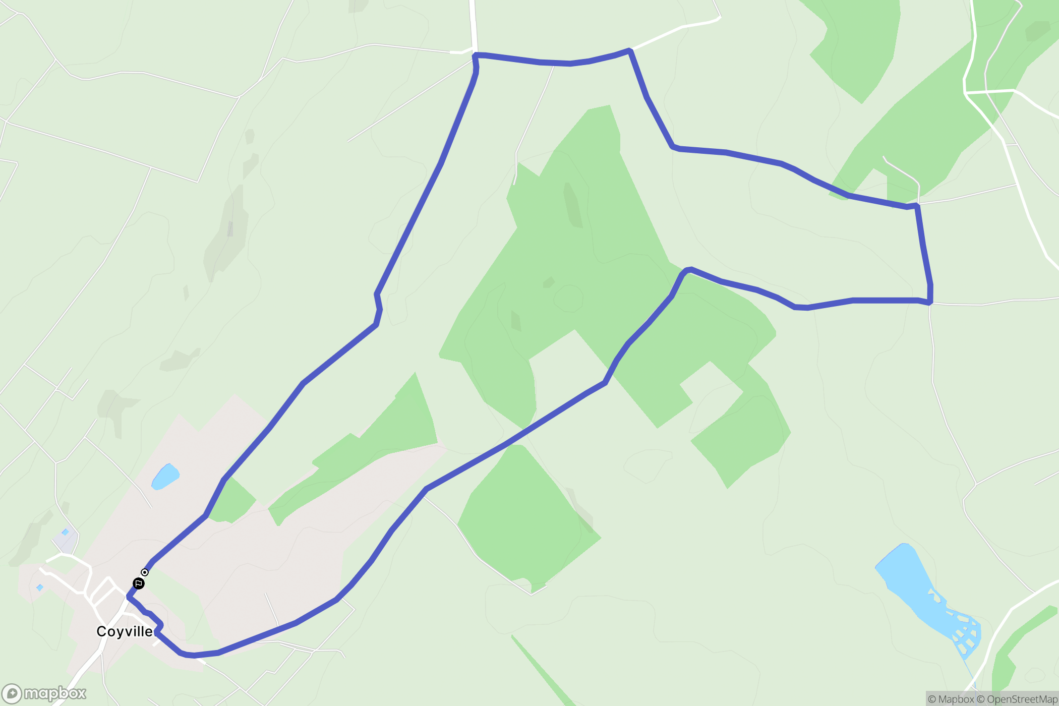 Coyviller : carte du parcours de randonnée - France