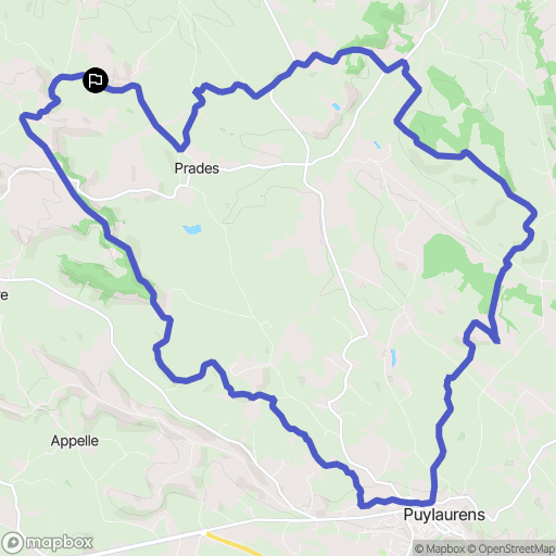 Saint-Paul-Cap-de-Joux : carte du parcours de randonnée - France