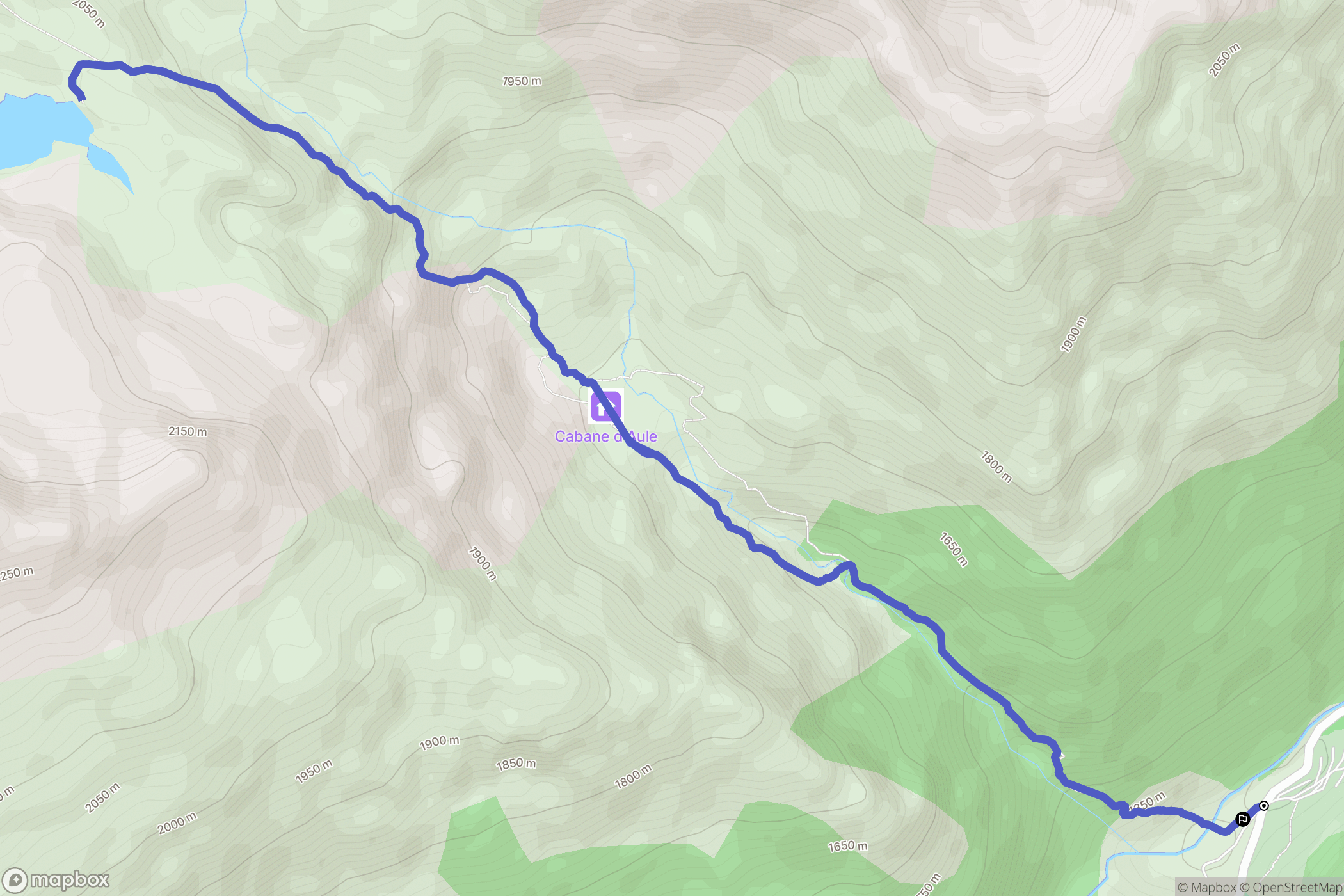 Laruns : carte du parcours de randonnée - France