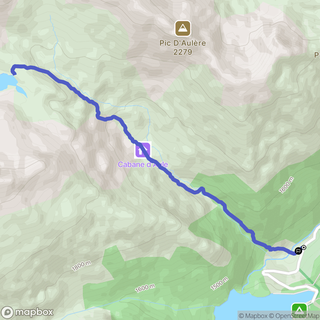 Laruns : carte du parcours de randonnée - France