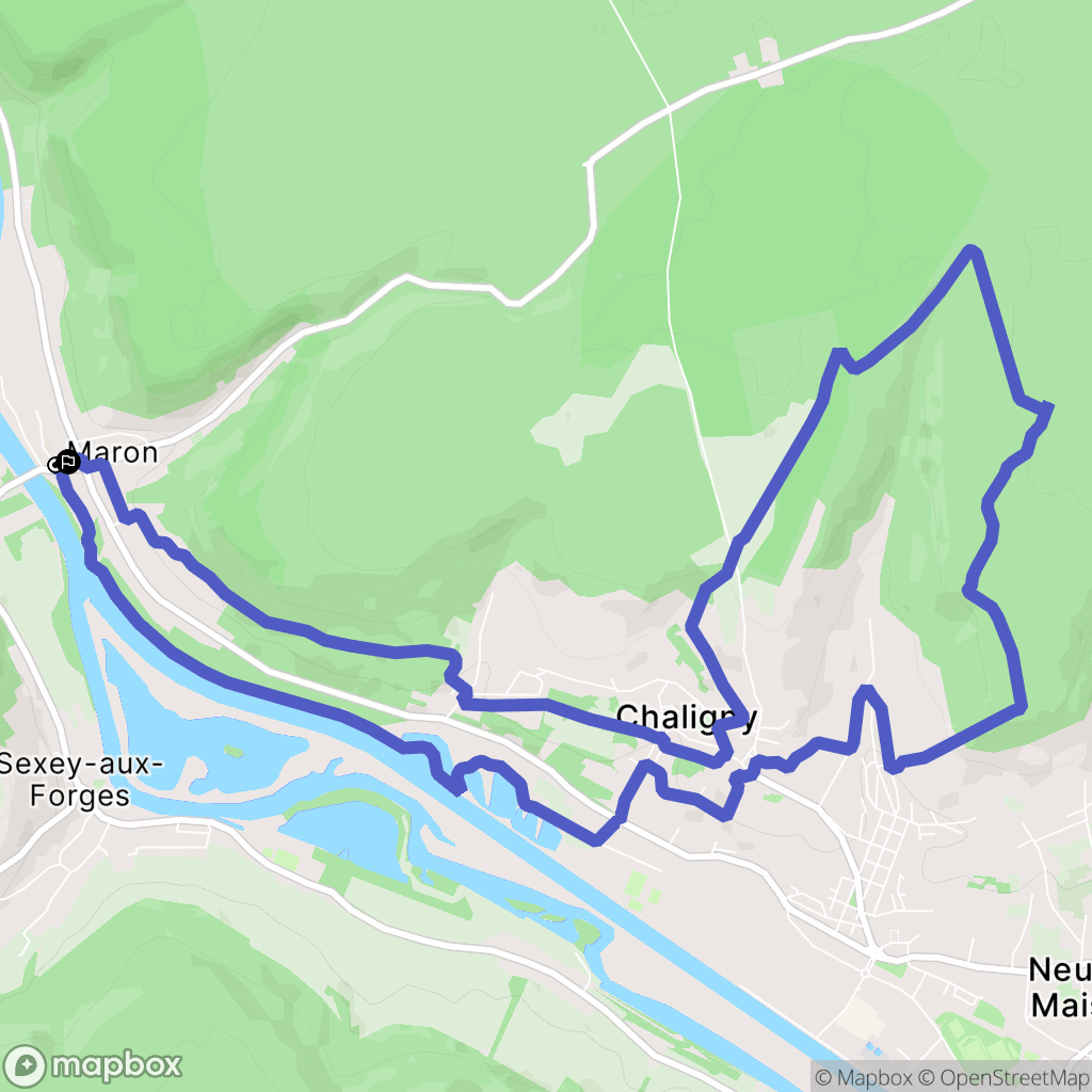 Maron : carte du parcours de randonnée - France