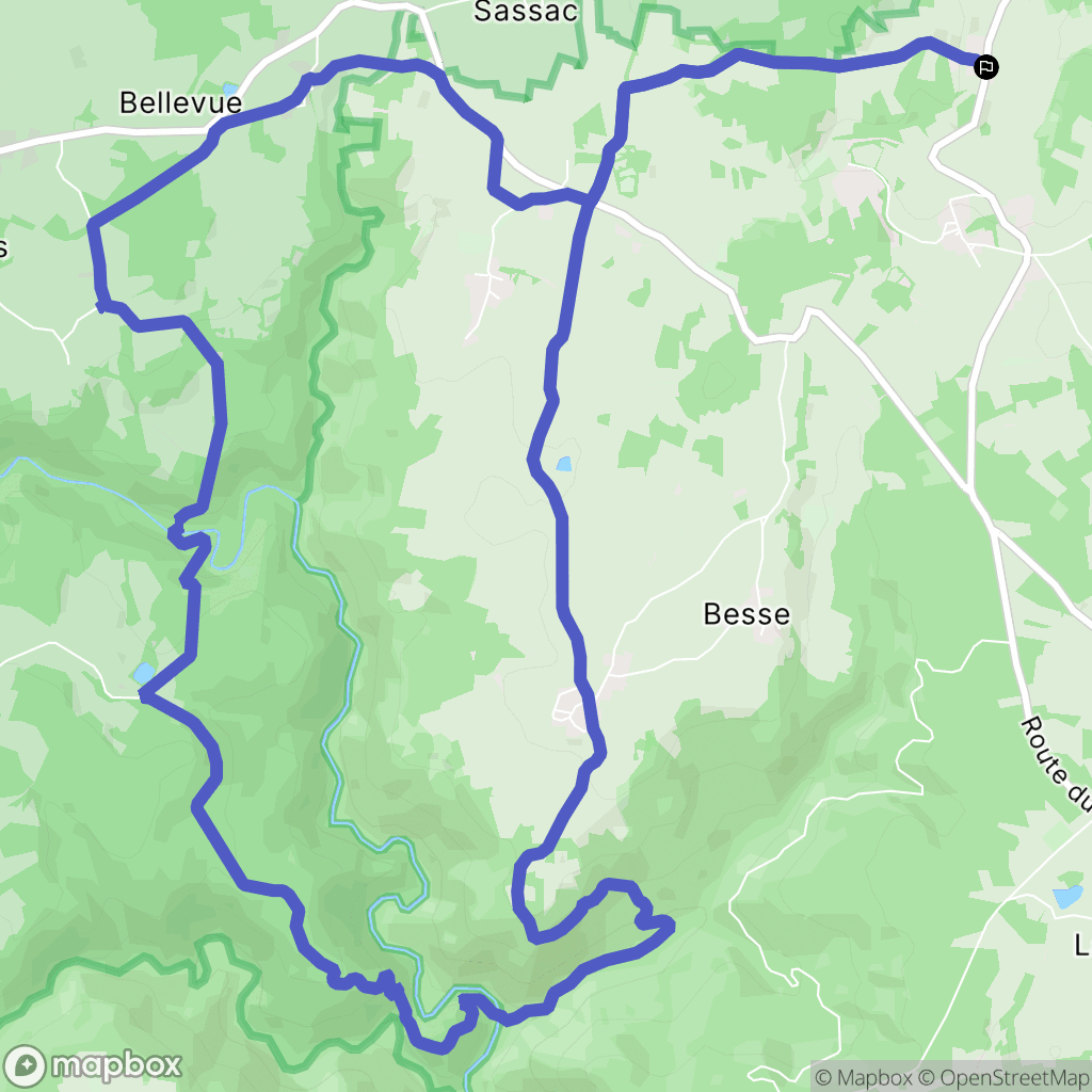 Saint-Pierre-du-Champ : carte du parcours de randonnée - France