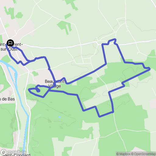 Saint-Laurent-sur-Oust : carte du parcours de randonnée - France