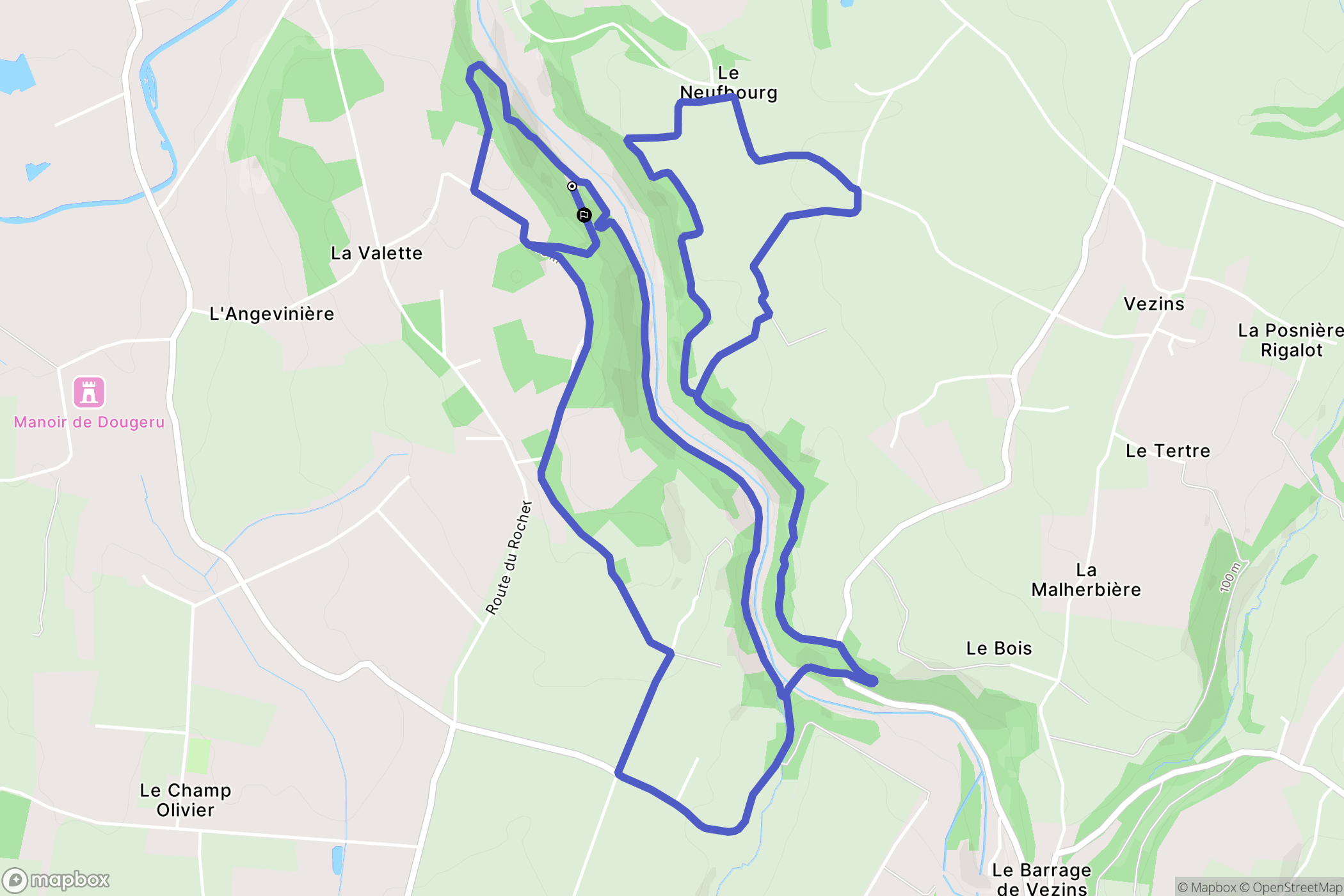 Saint-Laurent-de-Terregatte : carte du parcours de randonnée - France
