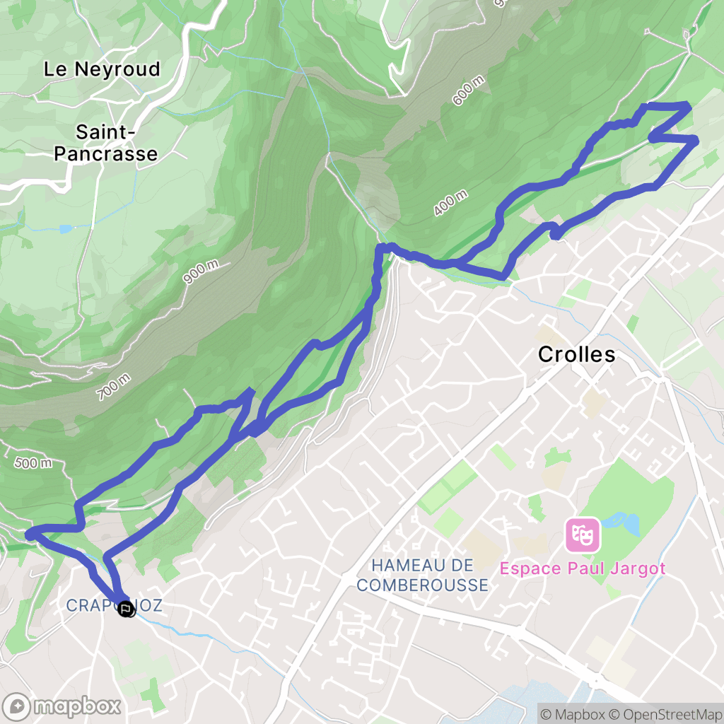 Bernin : carte du parcours de randonnée - France