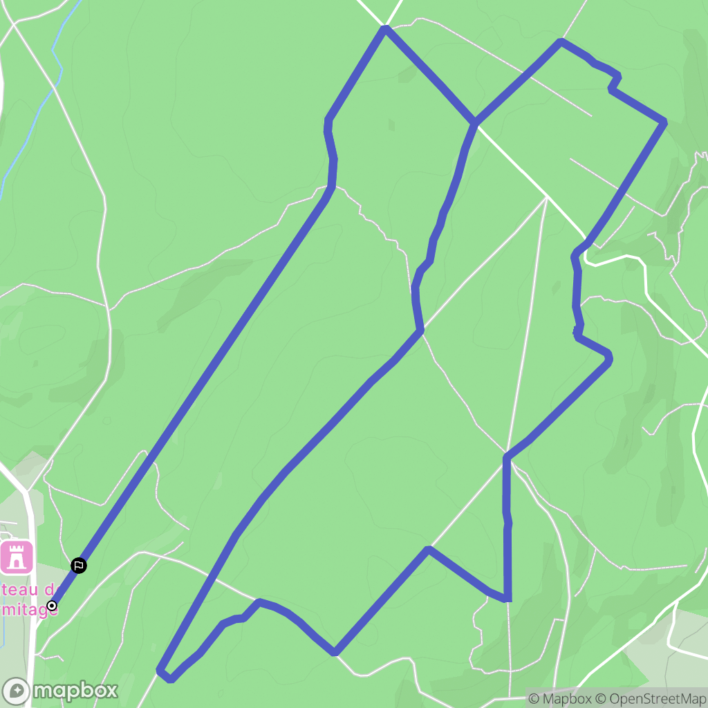Radon : carte du parcours de randonnée - France
