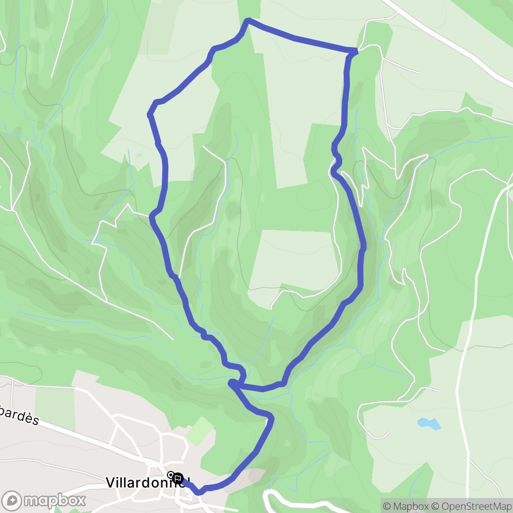 Villardonnel : carte du parcours de randonnée - France
