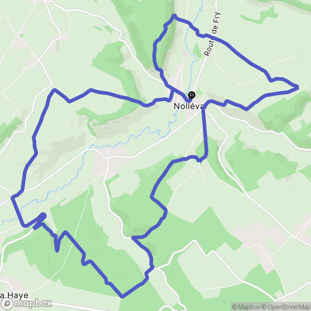 Nolléval : carte du parcours de randonnée - France
