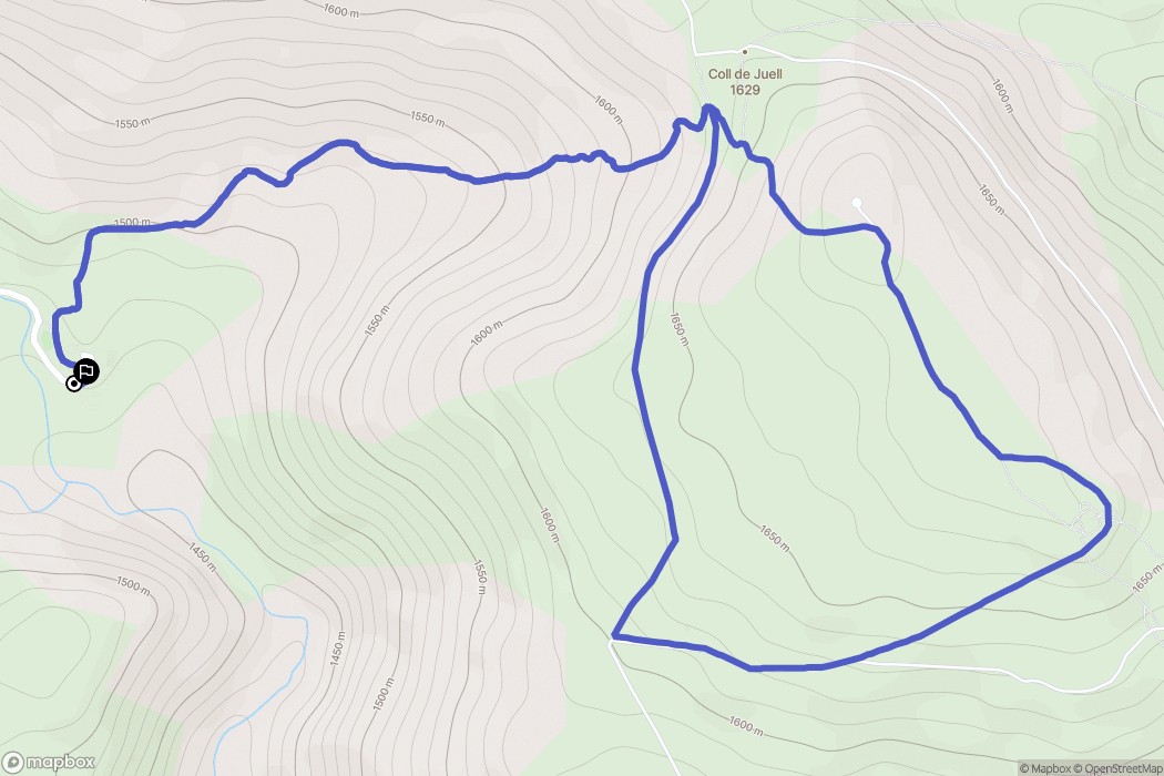 Enveitg : carte du parcours de randonnée - France