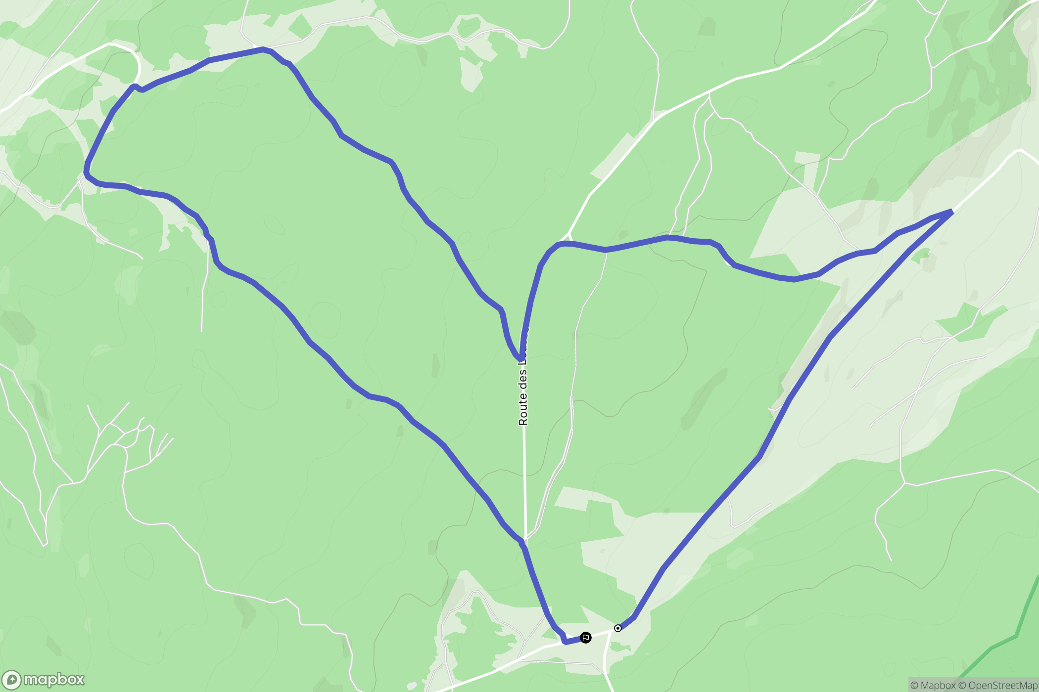 Vaux-et-Chantegrue : carte du parcours de randonnée - France