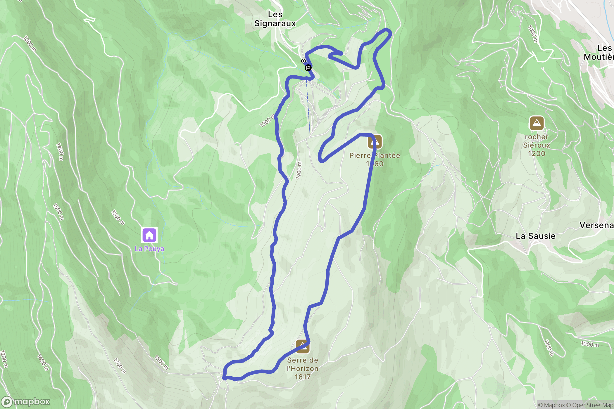 La Motte-d'Aveillans : carte du parcours de randonnée - France