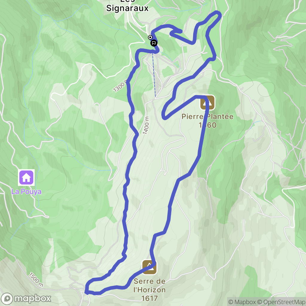 La Motte-d'Aveillans : carte du parcours de randonnée - France