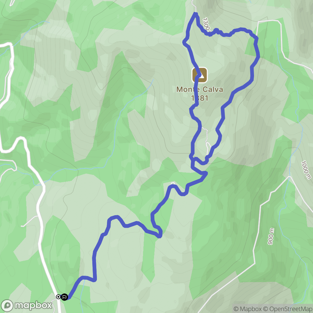 Zonza : carte du parcours de randonnée - France