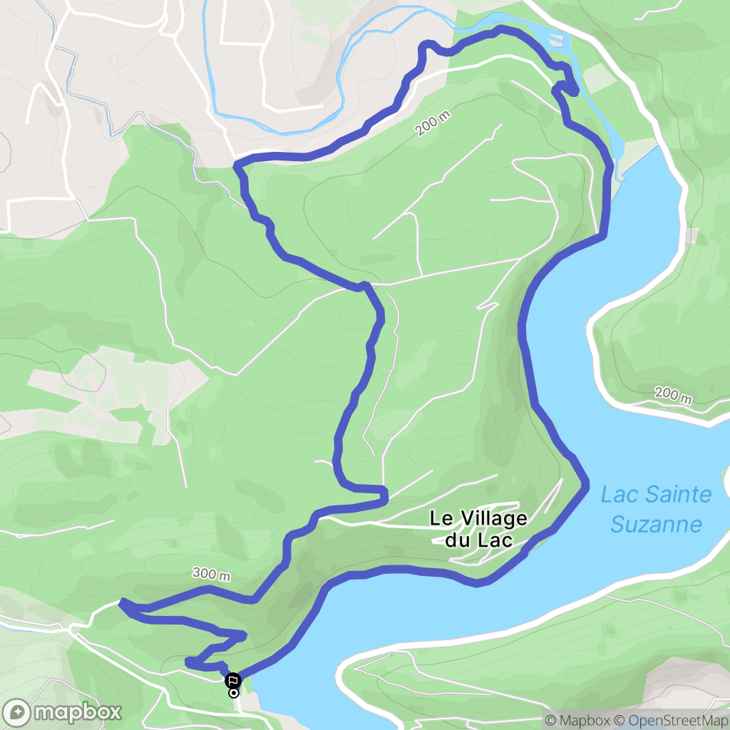 Carcès : carte du parcours de randonnée - France
