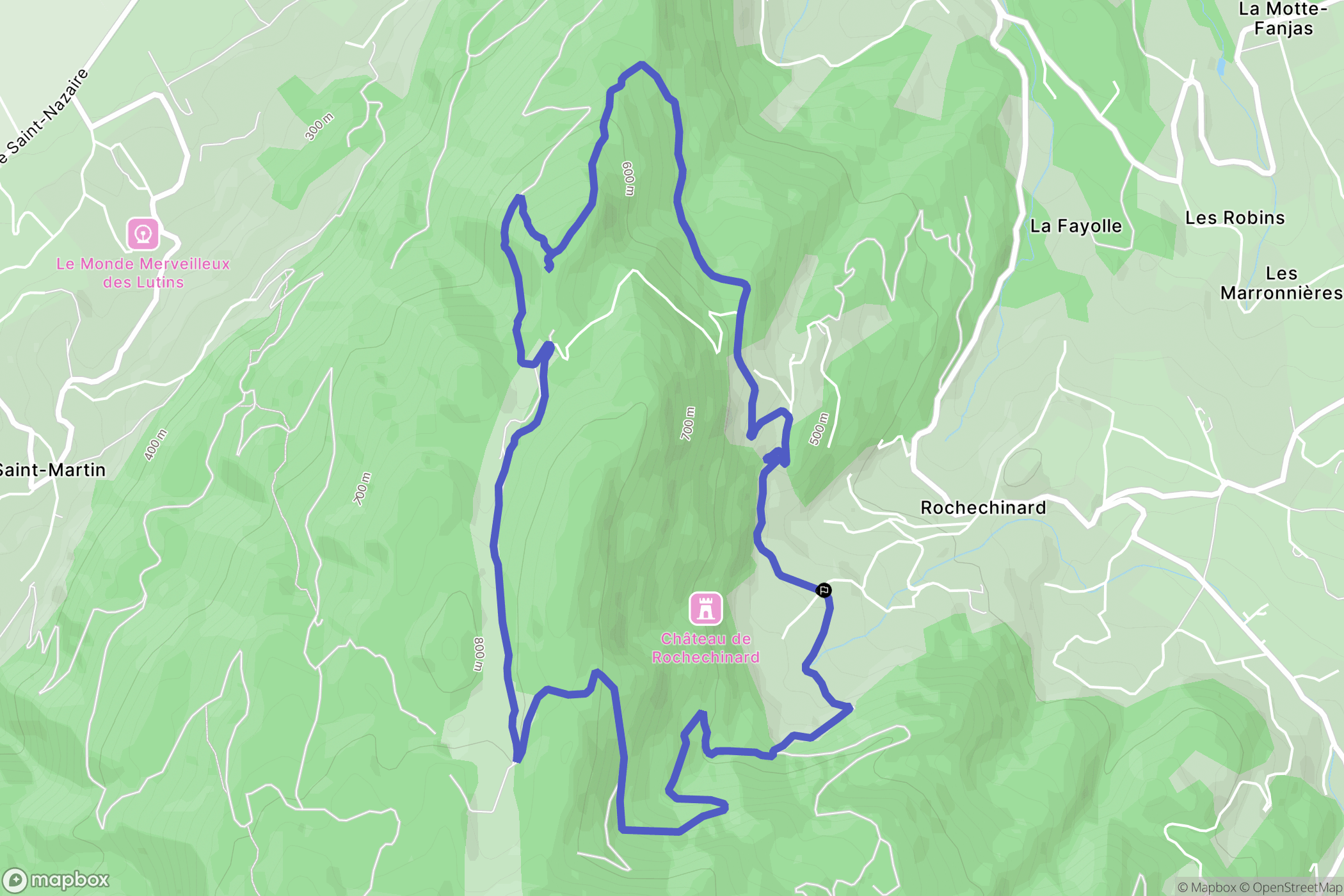 Rochechinard : carte du parcours de randonnée - France