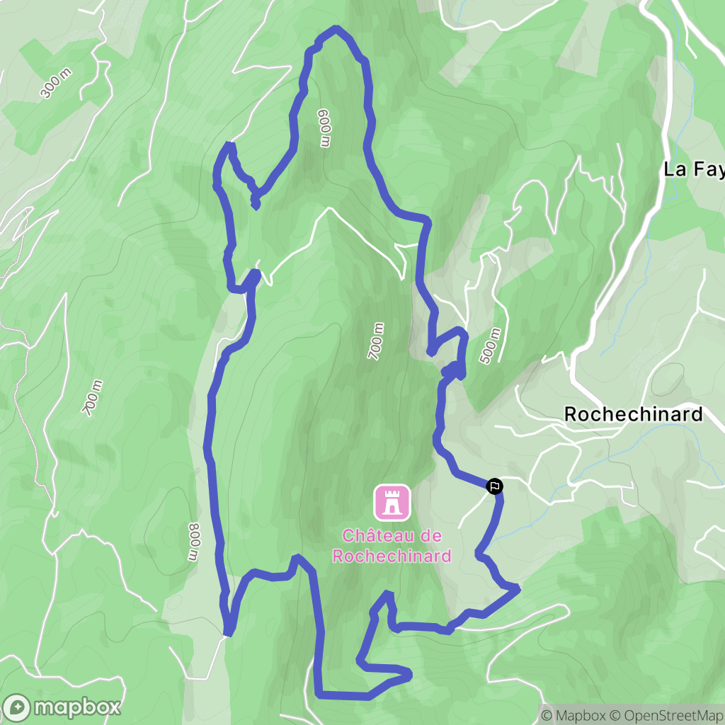 Rochechinard : carte du parcours de randonnée - France