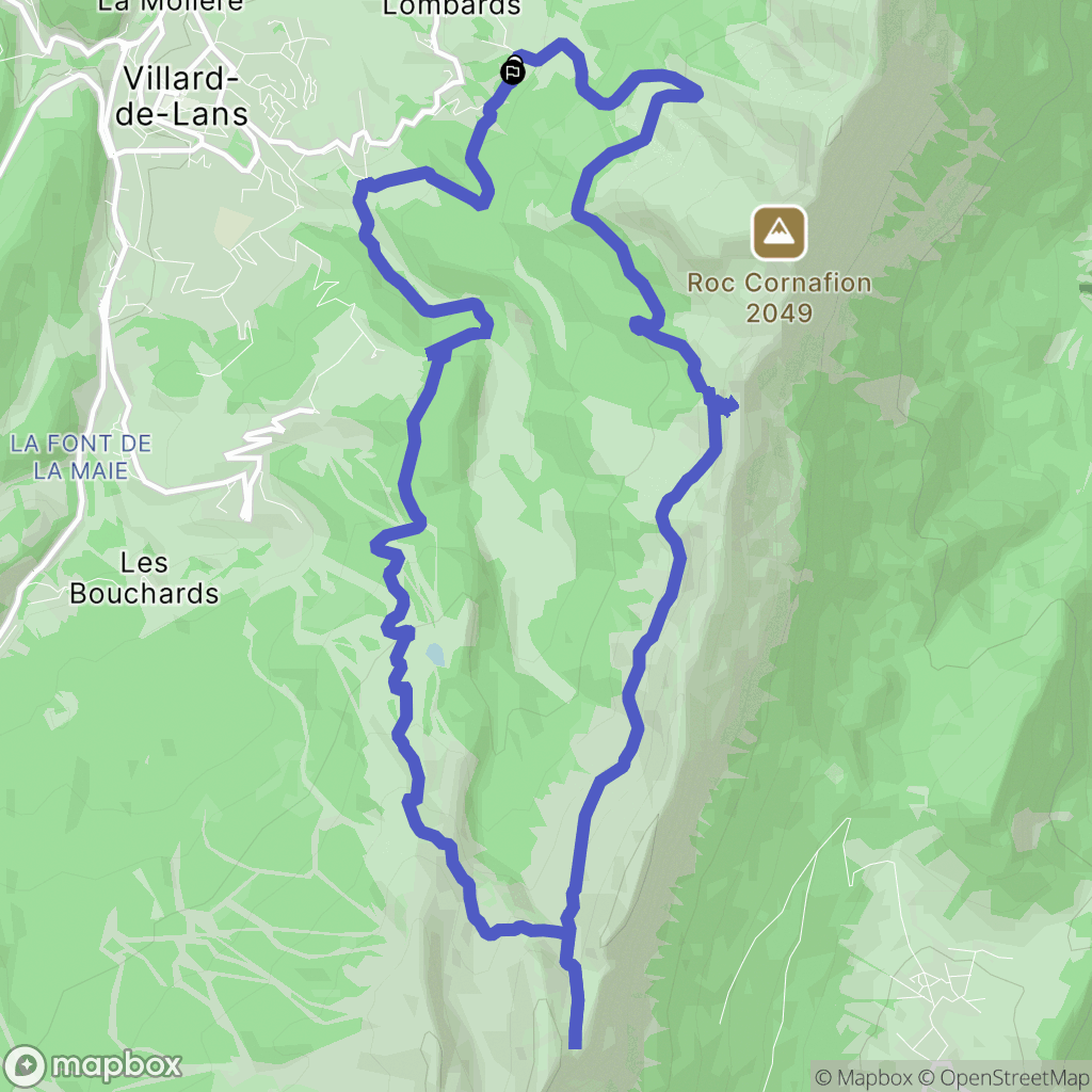 Villard-de-Lans : carte du parcours de randonnée - France