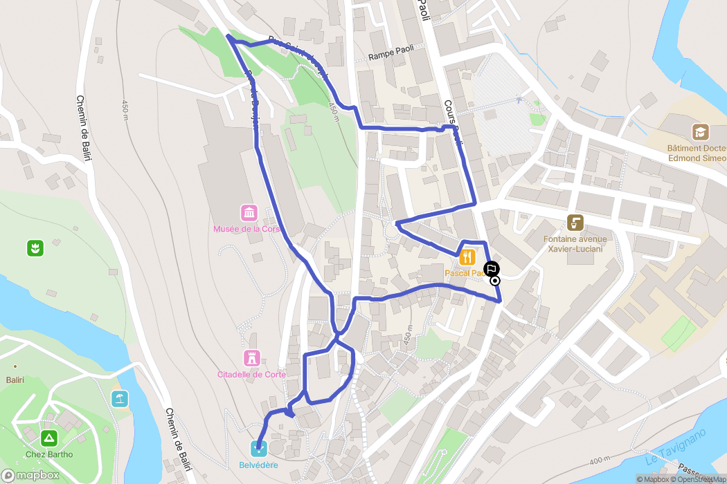 Corte: routekaart voor buitenactiviteiten - France