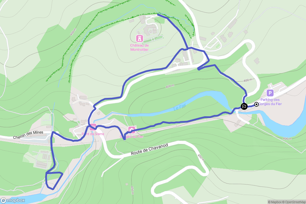 Lovagny : carte du parcours de randonnée - France