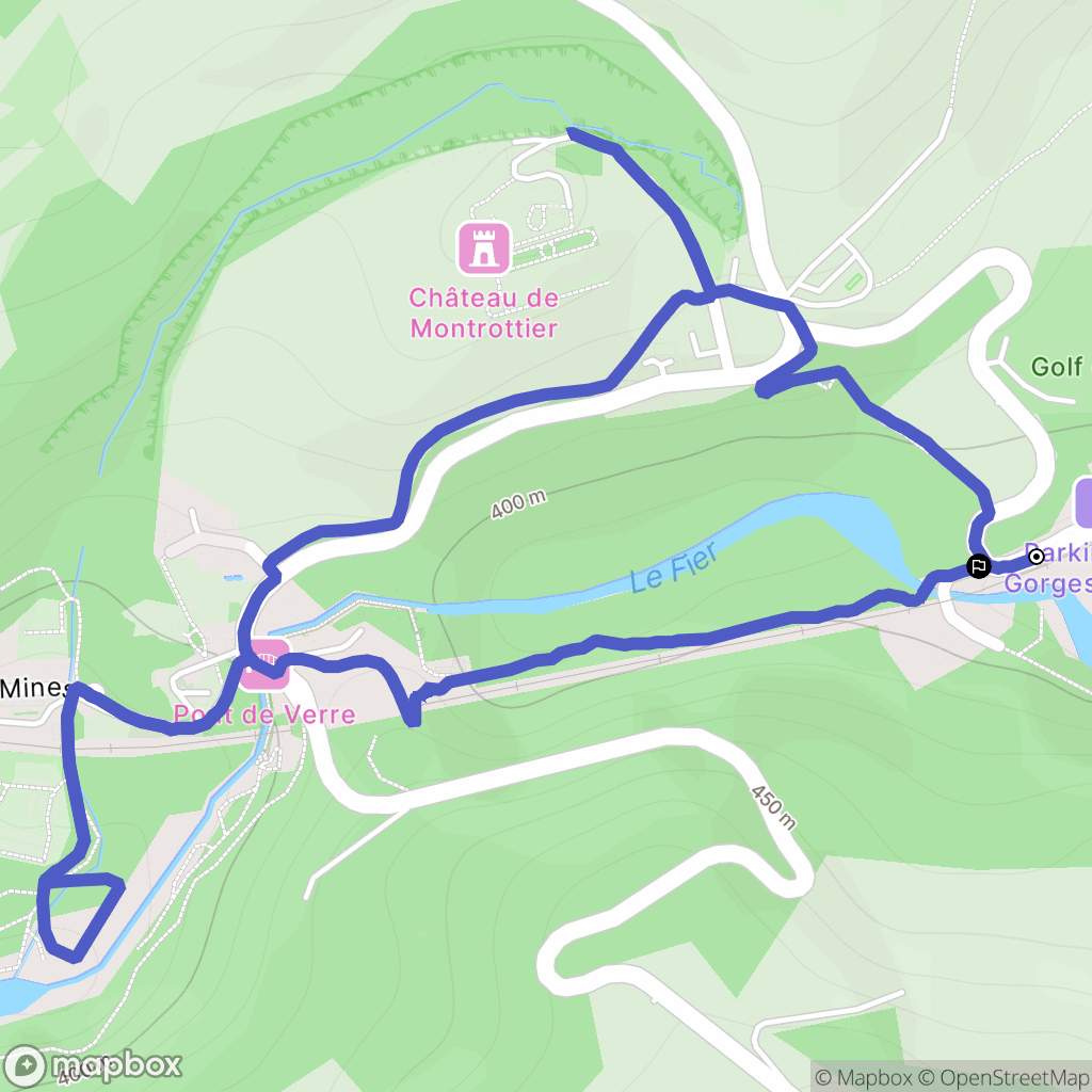 Lovagny : carte du parcours de randonnée - France