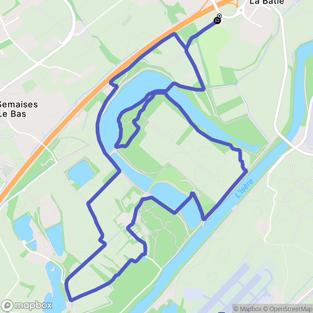 Saint-Ismier : carte du parcours de randonnée - France