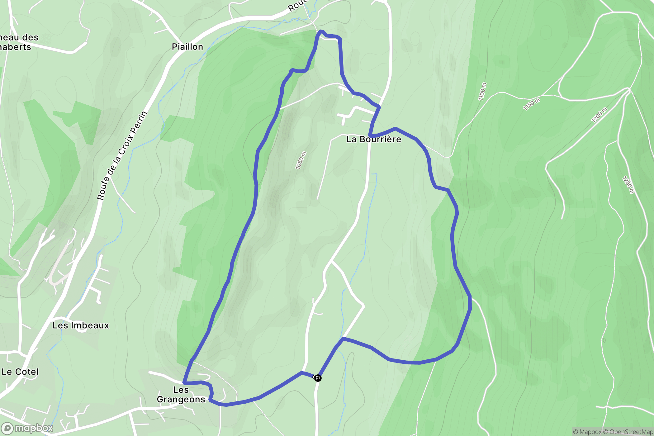Méaudre : carte du parcours de randonnée - France
