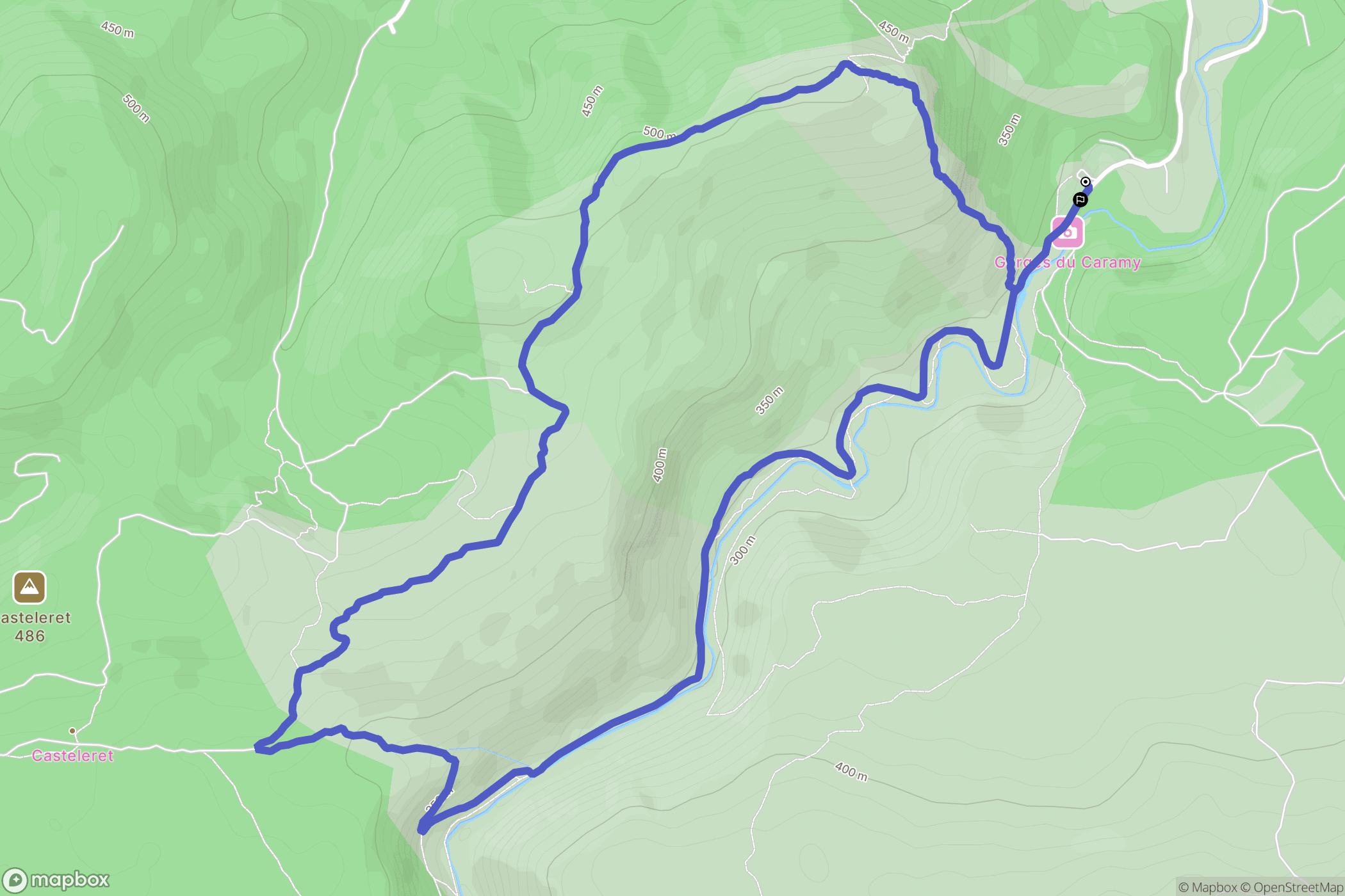 Tourves : carte du parcours de randonnée - France