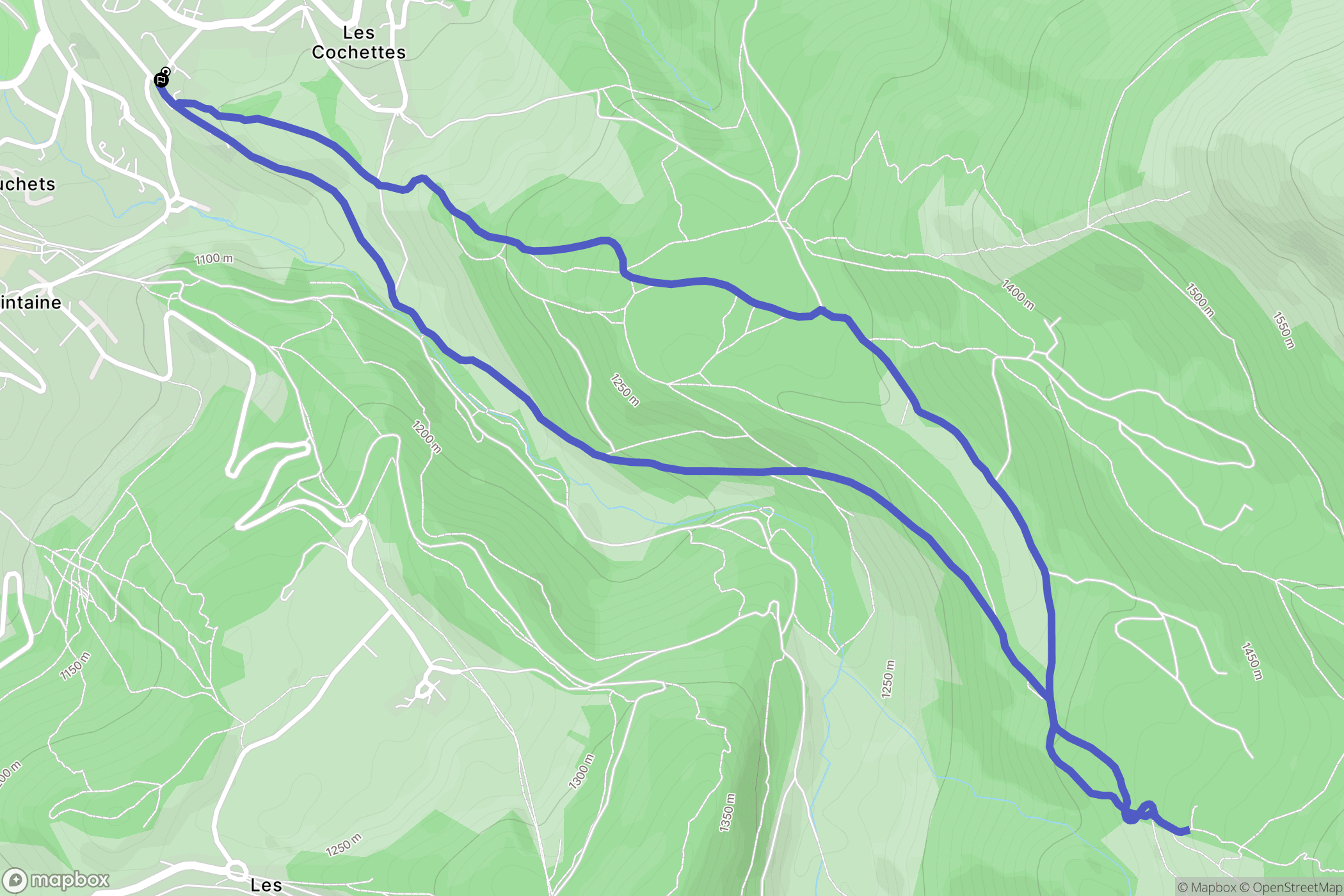 Villard-de-Lans : carte du parcours de randonnée - France