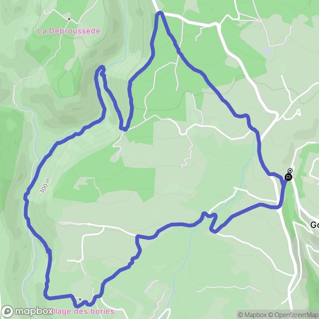 Gordes : carte du parcours de randonnée - France