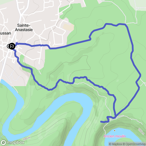 Sainte-Anastasie : carte du parcours de randonnée - France