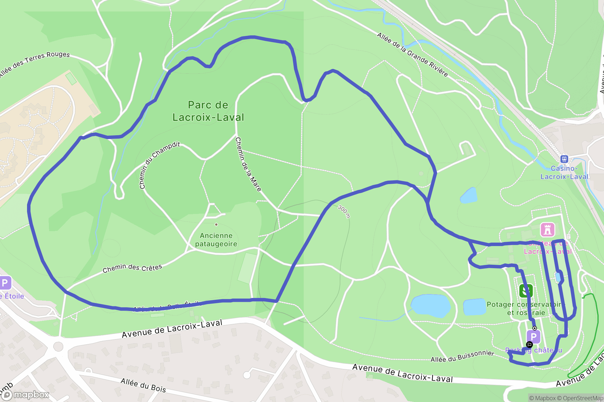 Marcy-l'Etoile : carte du parcours de randonnée - France