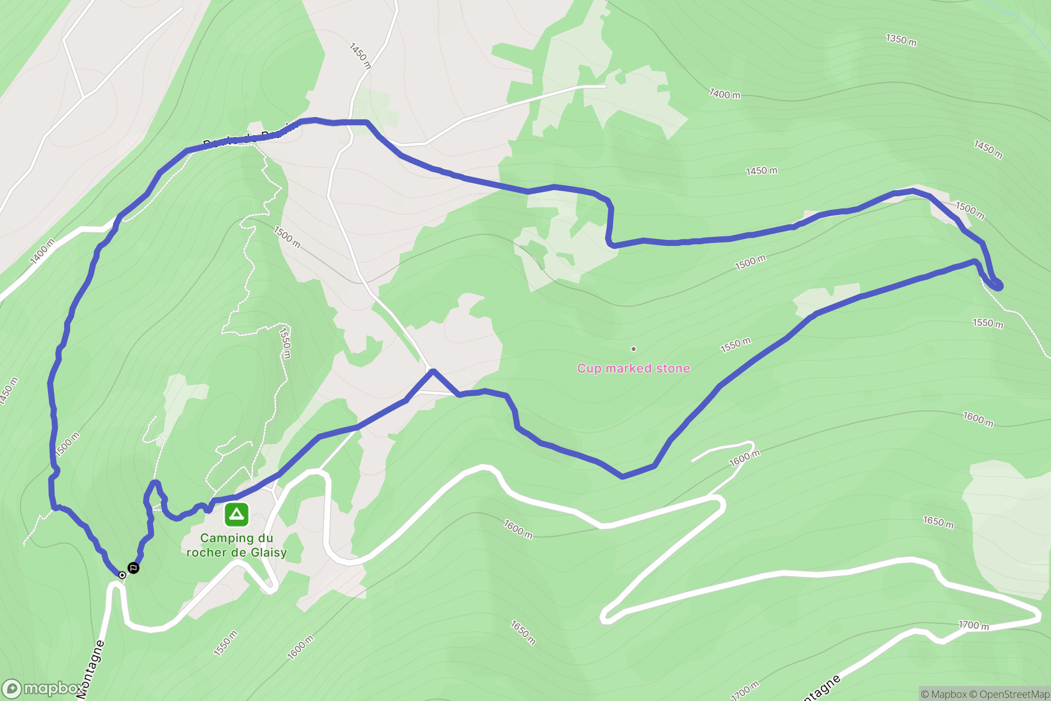 Notre-Dame-du-Pré : carte du parcours de randonnée - France