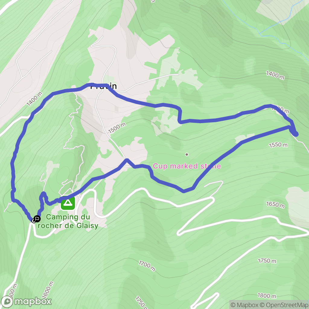 Notre-Dame-du-Pré : carte du parcours de randonnée - France