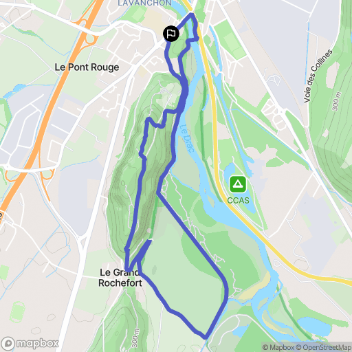 Claix : carte du parcours de randonnée - France