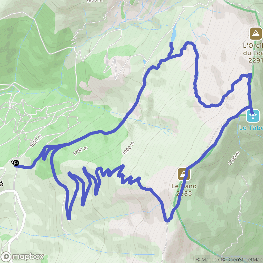Saint-Honoré : carte du parcours de randonnée - France
