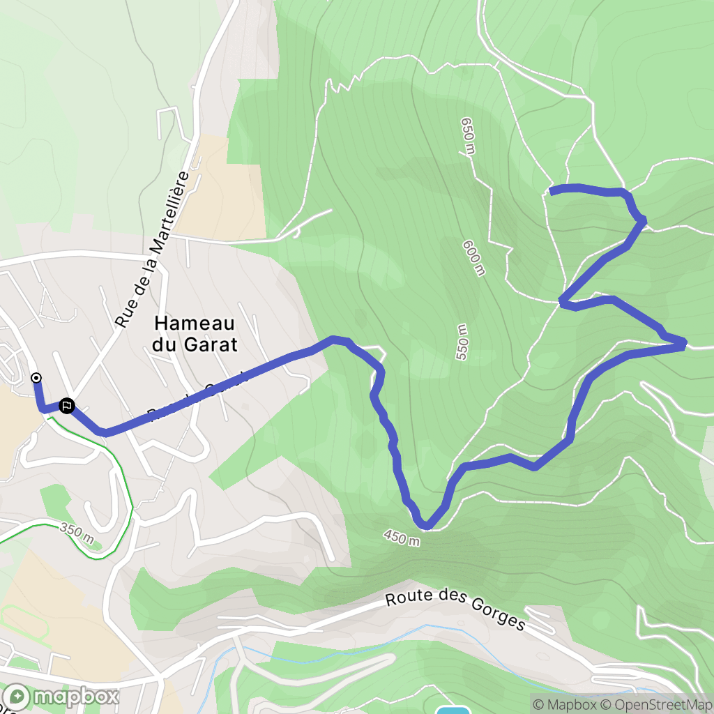 Voiron : carte du parcours de randonnée - France