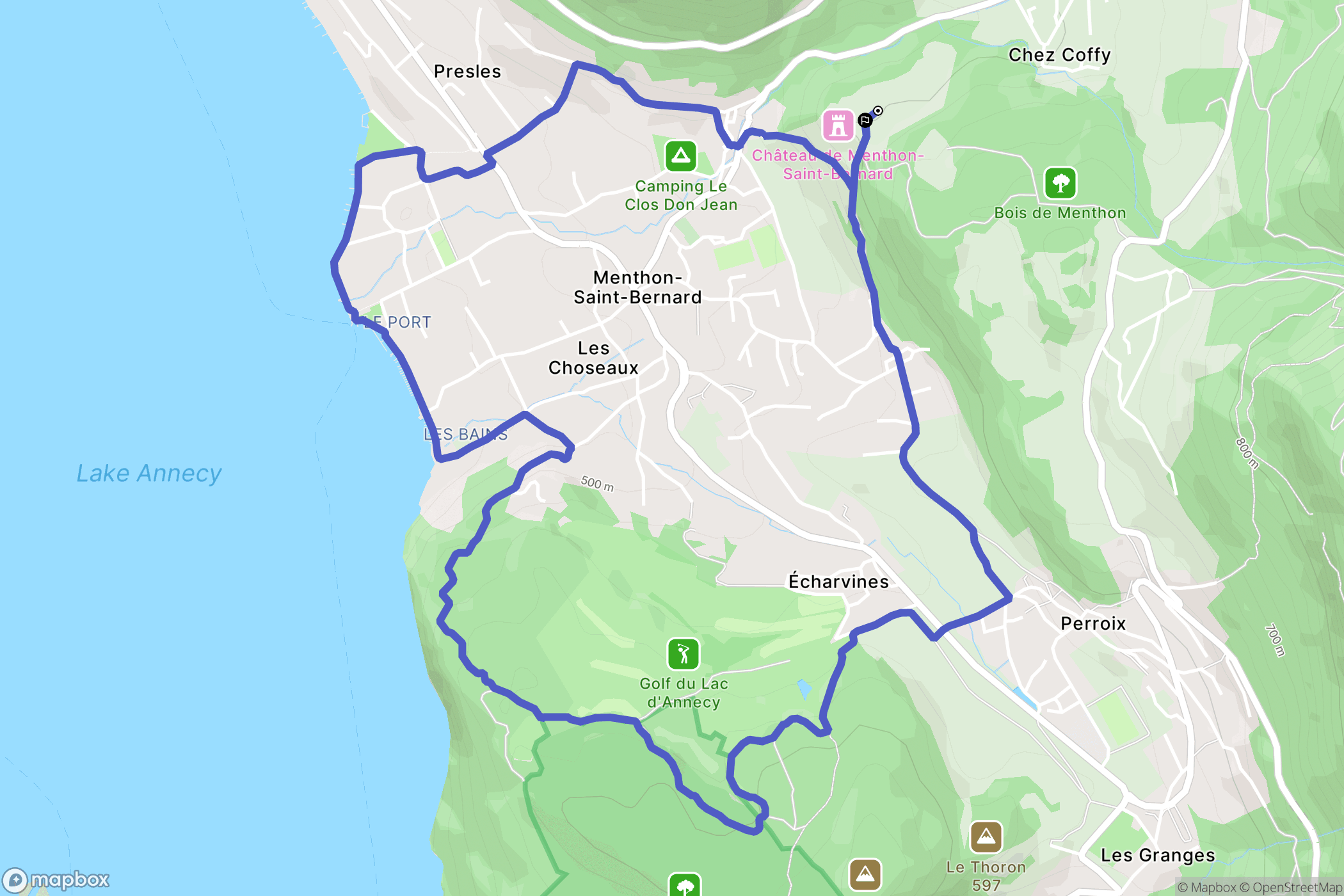 Menthon-Saint-Bernard: routekaart voor buitenactiviteiten - France