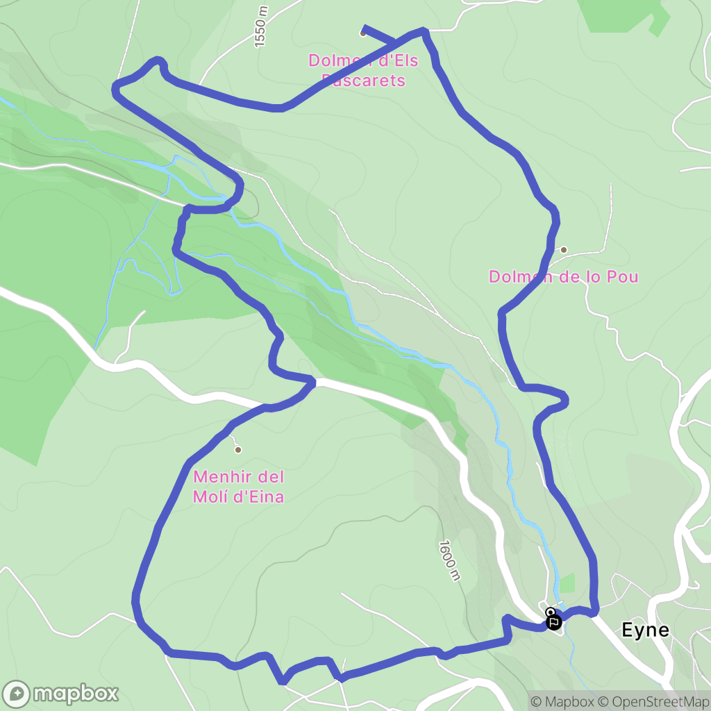 Eyne : carte du parcours de randonnée - France