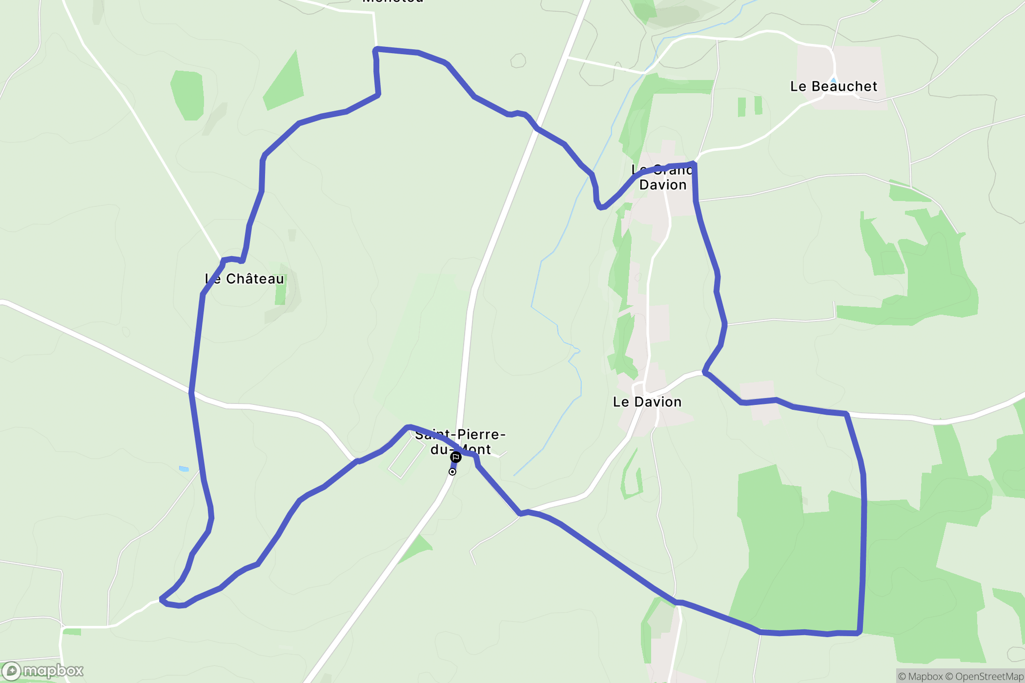 Saint-Pierre-du-Mont : carte du parcours de randonnée - France
