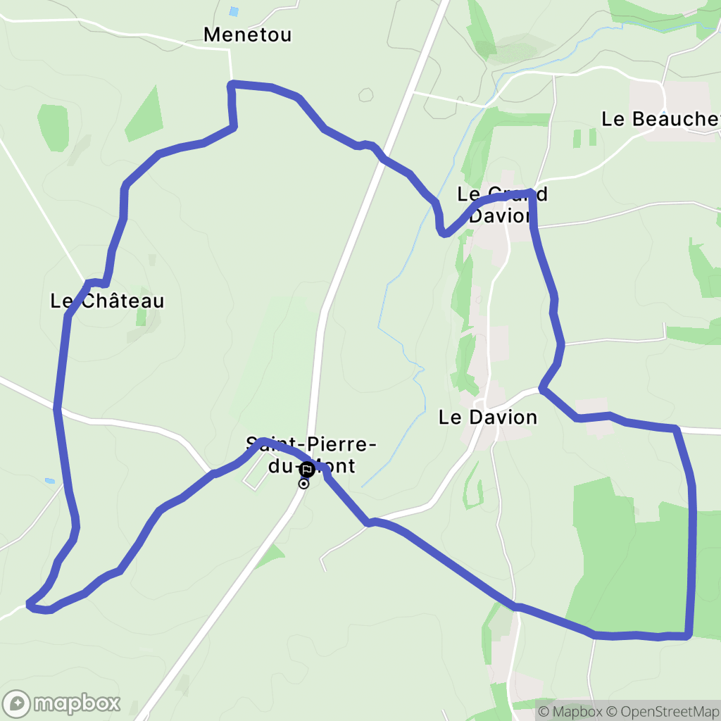 Saint-Pierre-du-Mont : carte du parcours de randonnée - France