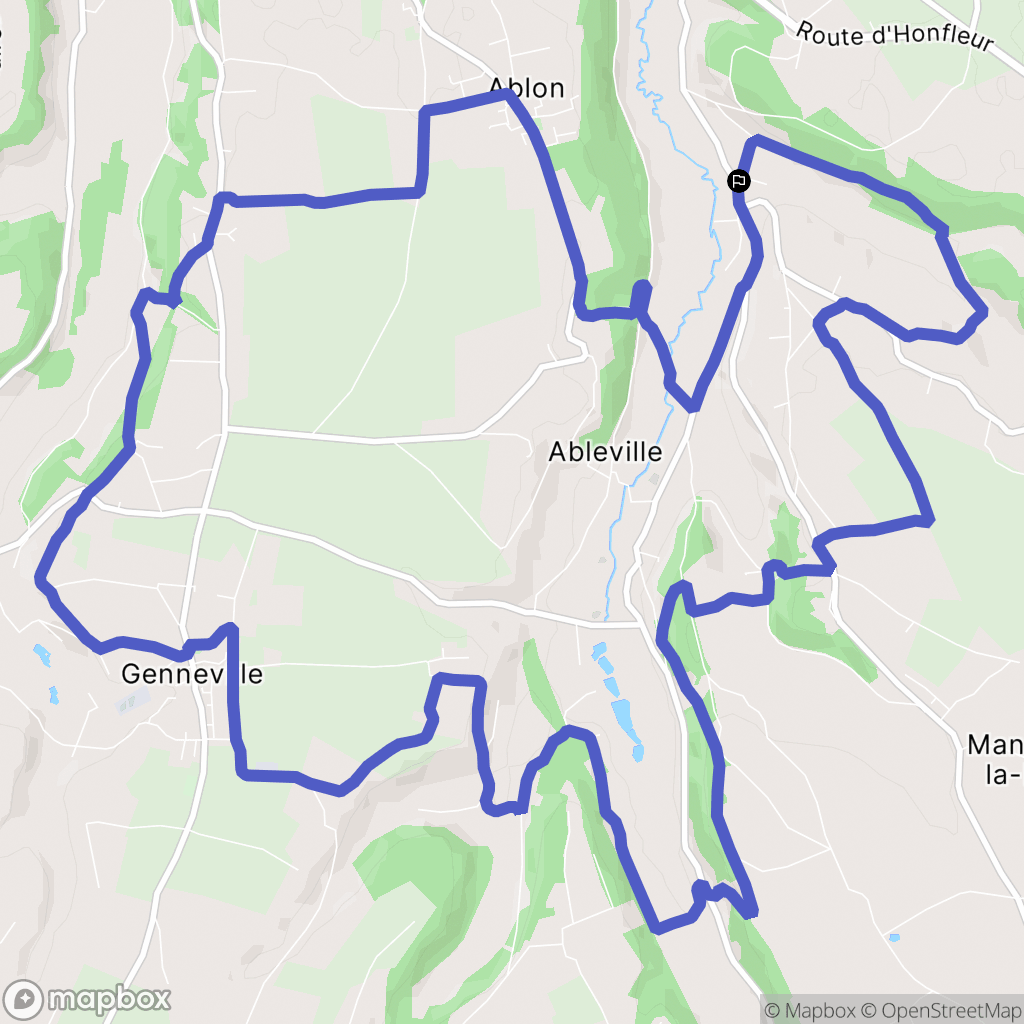 Fiquefleur-Équainville : carte du parcours de randonnée - France