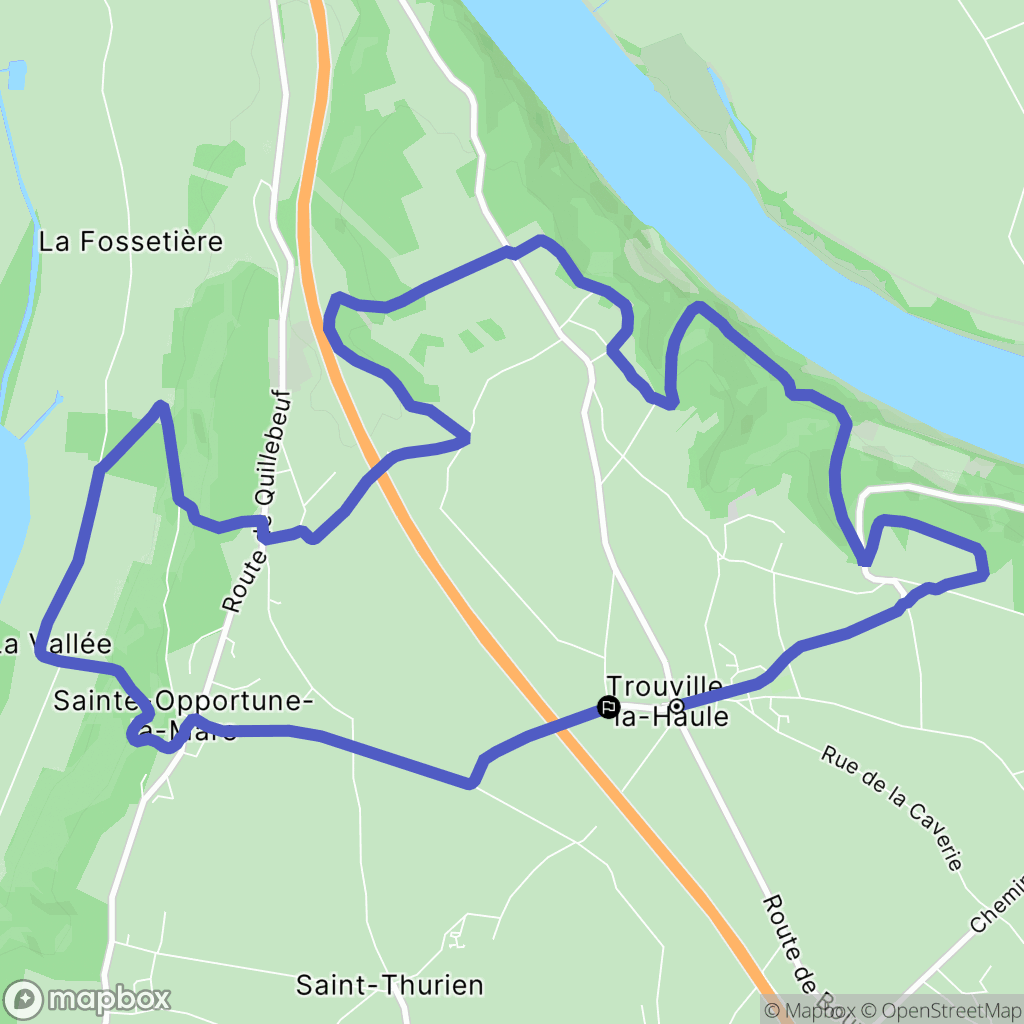 Trouville-la-Haule : carte du parcours de randonnée - France