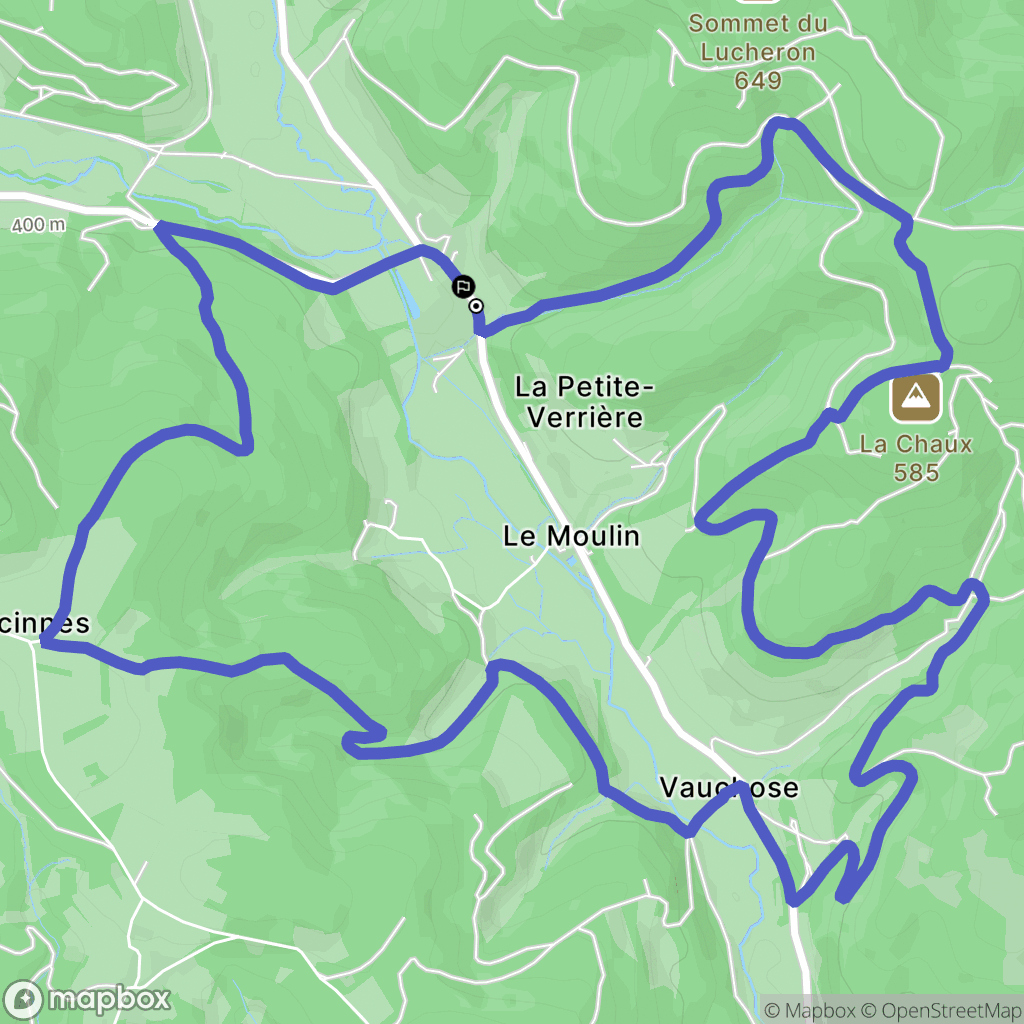 La Petite-Verrière : carte du parcours de randonnée - France