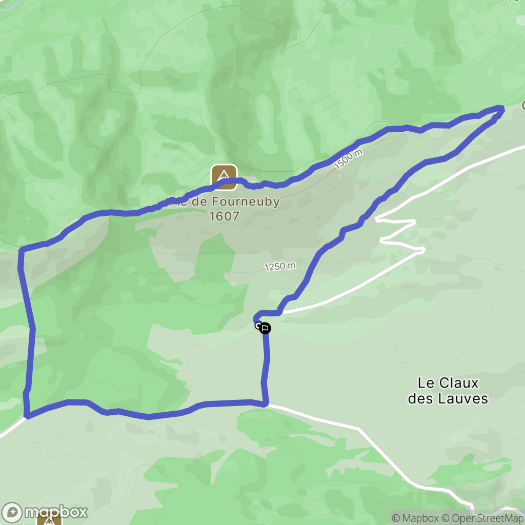 Gréolières : carte du parcours de randonnée - France
