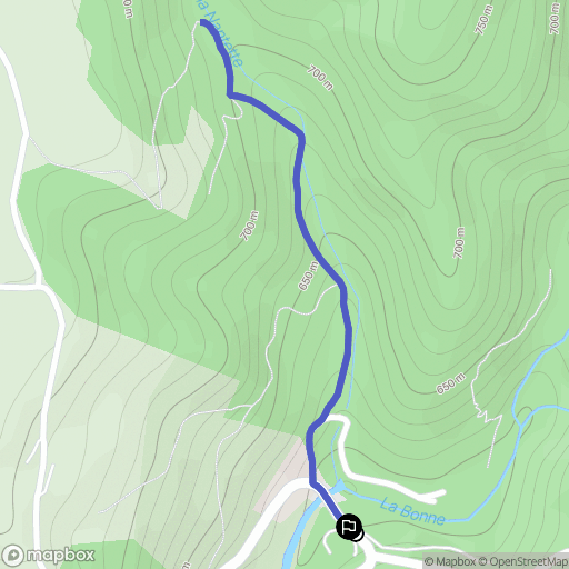 Le Pont Haut, La Mure : carte du parcours de randonnée - France