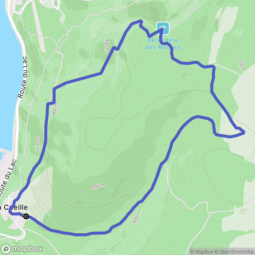 Poncin : carte du parcours de randonnée - France
