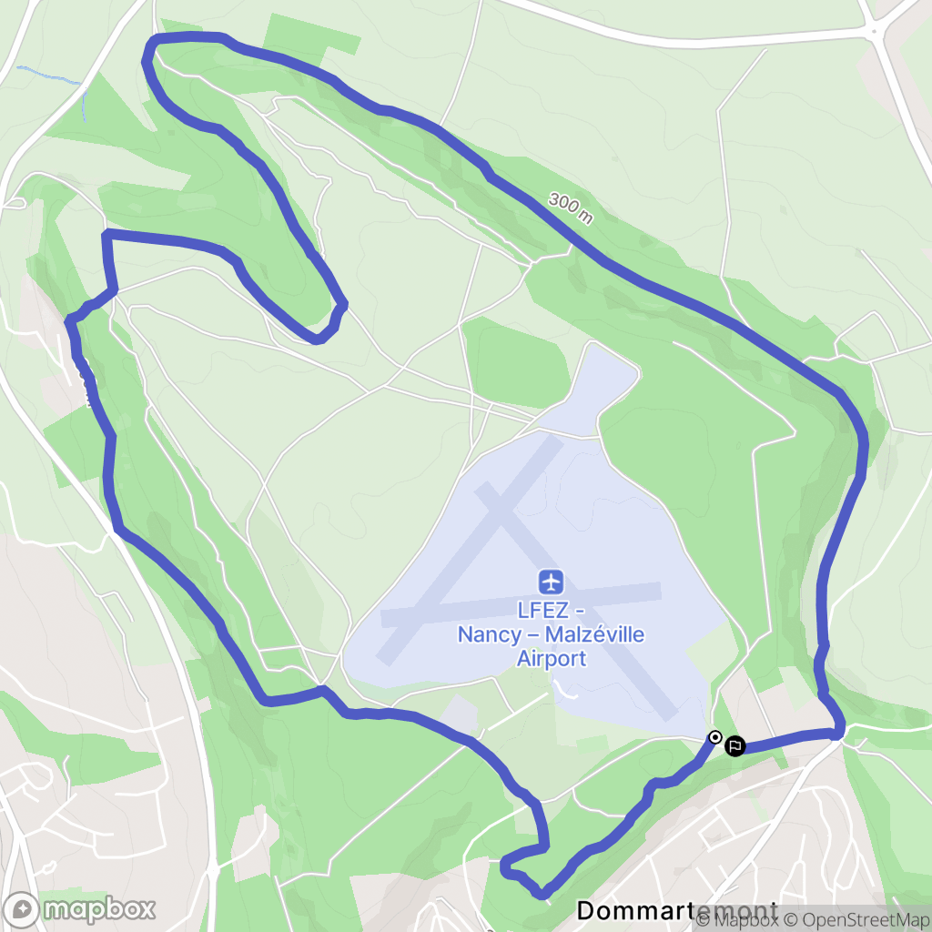 Dommartemont : carte du parcours de randonnée - France